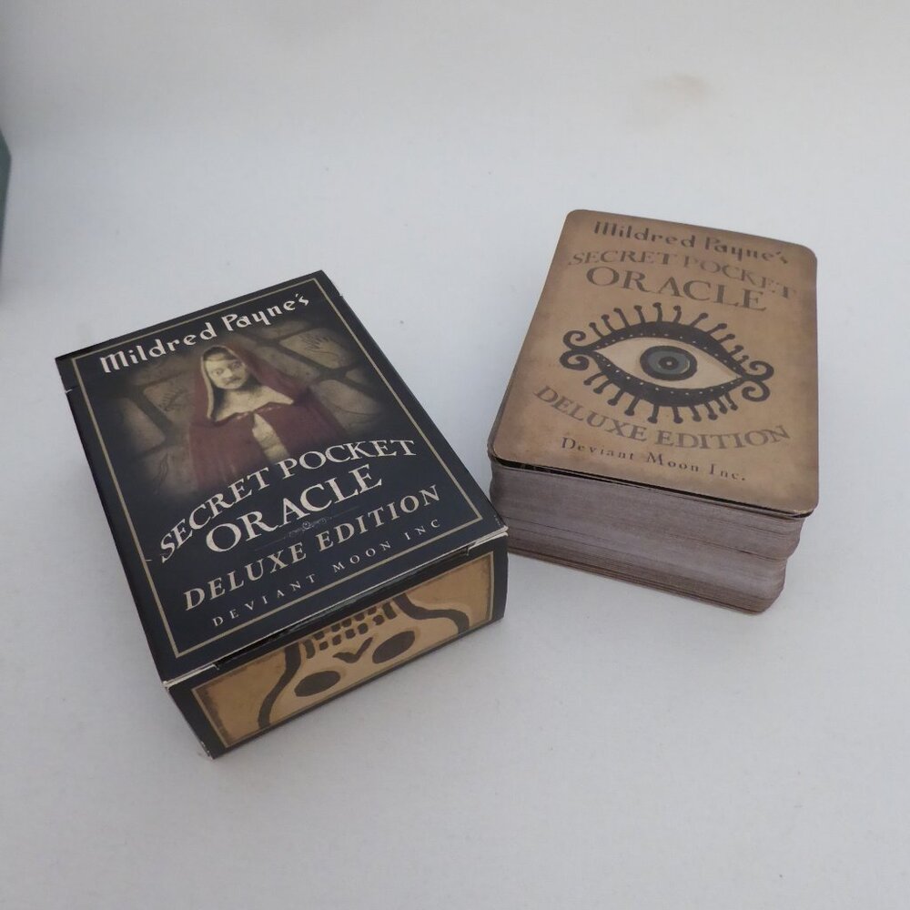 NEW DELUXE SECRET POCKET ORACLE TAROT CARD RED WITCH GOTHIC ODDITY CHEST BOX - Picture 2 of 14
